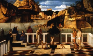 Bellini's Holy Allegory, in the Uffizi